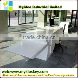 Cheap Small Nail Salon Reception Desk Counter, White Curved Reception Desk for Hotel,spa Reception Desk Counter Bar Quality Choice thumbnail-2
