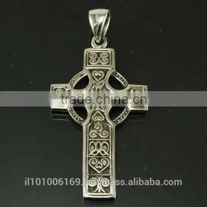 Celtic Knot Silver Cross Pendant, Pn105 thumbnail-2