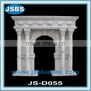 Hand Carved White Marble Column Door Jamb thumbnail-1
