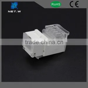 Cat5 Felame Keystone Jack Rj45 Cat6 Blue W Cable Holder thumbnail-4