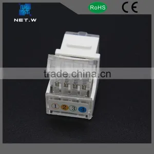 Cat5 Felame Keystone Jack Rj45 Cat6 Blue W Cable Holder thumbnail-6
