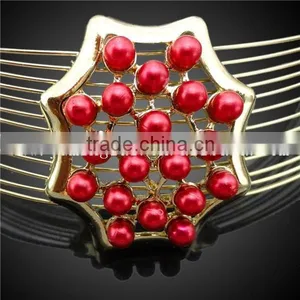 Gold Plated Fashion Jewelry Set in China With Red Coral Beads Design Jewelry thumbnail-3
