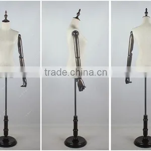 Wood Arms Torso Female Mannequin With Wood Base thumbnail-5