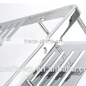Stainless Steel L Shape Bathroom Corner Wall Shelf for Hotel and Home thumbnail-5