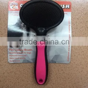 2016 Easy Clean Anti-allergic Pet Grooming Products Rubber Handle Big Stainless Steel Dog Comb thumbnail-5