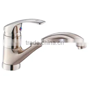 Deck Mounted Brass Kitchen Sink Tap, Chrome Finish, 360 Degree Turn thumbnail-2