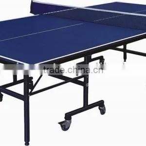 Indoor Rollaway Blue Table Tennis Table With Net thumbnail-1