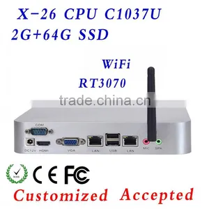 Promotional Price !!! X-26 Intel C1037U Thin Client Deluxe Computer 2gb Ram 64gb Ssd Support Audio, Video Videoconference thumbnail-1