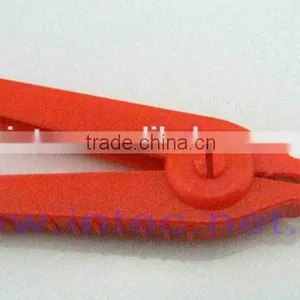 Jumper Wires Alligator Crocodile Roach Test Clip Plastic Handles Crocodile Clips 90mm Red Color I00125 thumbnail-1