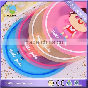 10cm Colorful Market Gifts Round Transparent Rubber Silicone Beer Holder Coaster thumbnail-6