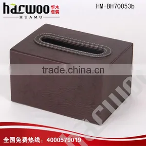 Household Canvas Wooden Square Tissue Box thumbnail-4