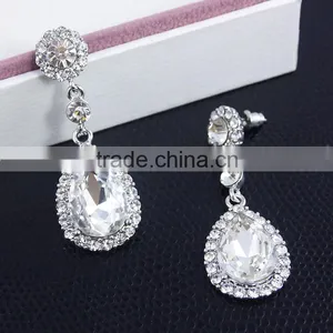Luxe Drip Shape Earrings,Rhinestone Earring For Lady Decoration Quality Choice thumbnail-1