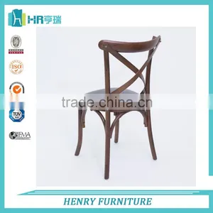 Solid Bentwood Dining Cross Back Chair thumbnail-5