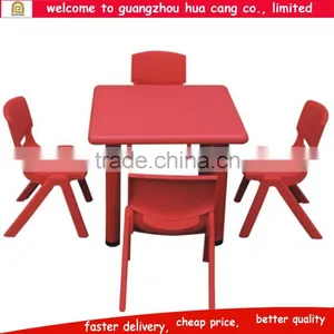 Plastic Rectangle Table Mating Arm-chair for Room School Daycare thumbnail-1