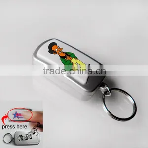 ABS Plastic Pre-record Talking Button Keychain For Promotion Gift thumbnail-1