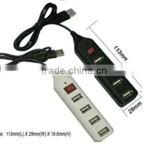 4 Port USB 2.0 HUB White thumbnail-1