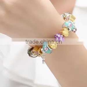 Wholesale Glass Bead Silver Plated Copper New Design Artificial Bangles Quality Choice thumbnail-3