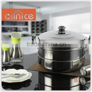 American-style High Pot With Steel Cover One Layer Steamer With Free Steamer Rack thumbnail-2