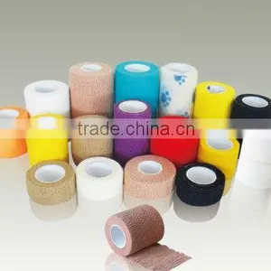 Colored Self- Adhesive Cotton and Non-woven Elastic Bandage thumbnail-1