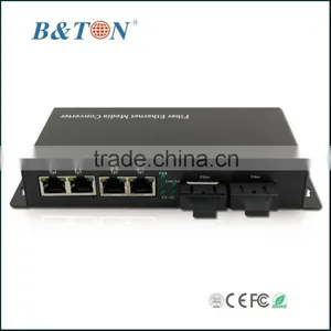 Fiber Optical Ethernet Switch Converter 2 Fiber Ports and 4 RJ45 Ports thumbnail-1