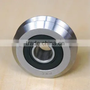 W3 2RS 12mm Bore Dual V Guide Wheel Sealed Precision Double Row Angular Contact Ball Bearings thumbnail-1