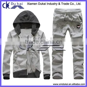 Men's Knit Tracksuit, Men's Knitted Sportswear, Men's Terry Hoodie and Pants Set thumbnail-4