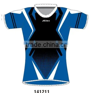 100% Polyester Made Sublimation Custom Rugby Jersey Rugby Shirt thumbnail-4