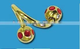 Zircon Gold Red Ball Spirals thumbnail-1