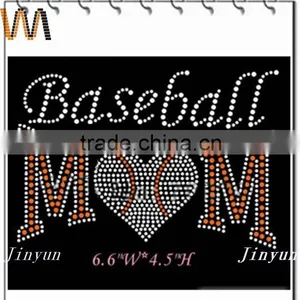 Wholesales and DIY Baseball Hot Fix Rhinestone Heat Transfer Design thumbnail-1