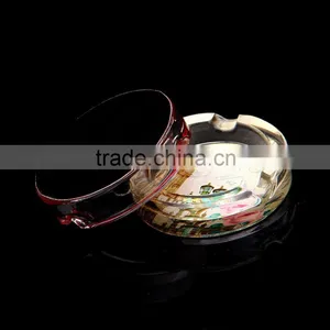 Round Shape Crystal Ashtray for Home Decoration thumbnail-3