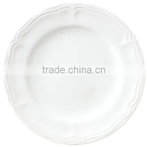 Super White Emboss Ceramic Serving Plate Platter Wedding Plate thumbnail-2