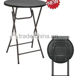 81cm Newest Rattan Design Plastic Foldable Bar Table for Leisure Time Use From Chinese Manfanture thumbnail-1