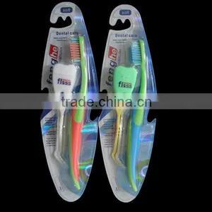 Nylon Soft Toothbrush With Dental Floss thumbnail-1