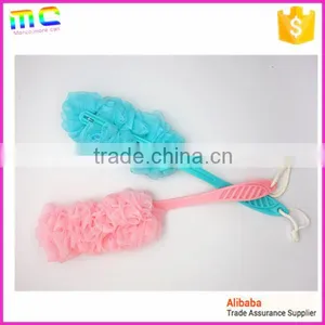 Colorful Long Hand PE Mesh Sponge Back Body Bath Brush thumbnail-1