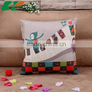2015 Korean Music Little People Cute Children Cartoon Office Sofa Cotton and Linen Pillowcases Back Cushion thumbnail-1