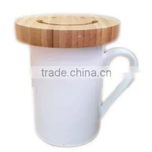 Mug With Bamboo/wooden Coaster/cover thumbnail-2