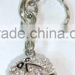 Fashion Key Chain With Human Face Pendant Zinc Alloy cz Stones thumbnail-1