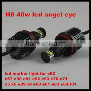 Angel Eye With H8 40w Led Headlight Car Angel Eyes Light High Power 12v Led Marker Lamp for Bmw E92 E93 E60 E61 thumbnail-1