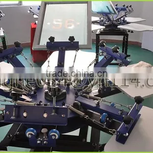2015 New Manual 6 Color 6 Sation T-shirts Screen Printing Machine/t Shirt Silk Screen Printing Machine Manual&textile Printing m thumbnail-2