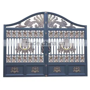 2015 Decorative Remote Control Luxury Wrought Iron Gates Garden Gate thumbnail-3