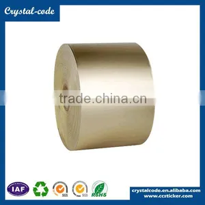Glossy Gold Weatherproof Peelable Heat-melt Glue Aluminum Foil Sticker thumbnail-3