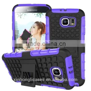 High Quality 2 in 1 PC + TPU Heavy Duty Shockproof Case Cover For Samsung S6 thumbnail-4
