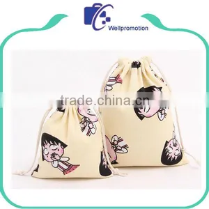 Print Cotton Drawstring Bags for Teenagers thumbnail-6