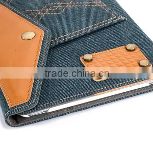 Tablet Cellphone Bundle PU Leather and Jean Cloth Wallet Flip Cover thumbnail-5