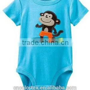 Animal Printing Unisex Short Sleeve Baby Bodysuit For Summer thumbnail-4