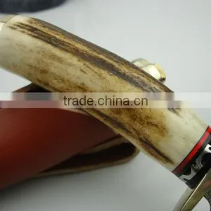 OEM Damascus Blade Hunting Knife With Antlers Handle thumbnail-5