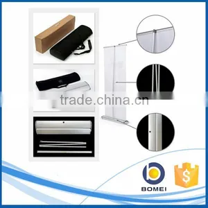 Expo Customized Aluminum Wide Base Roll up Display Stand, 80/85*200cm Water Drop Roll up Standee, Wide Base Roll up Banner thumbnail-1