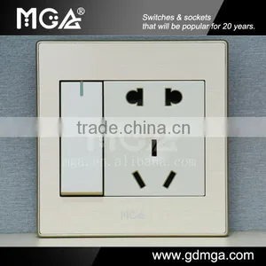 MGA Q7L Series 10A 2&3 Pin Socket With Switch thumbnail-1