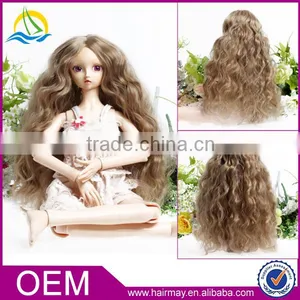 China Wig Factory Long Cheap Curly Blonde Baby Doll Bjd Wigs thumbnail-1