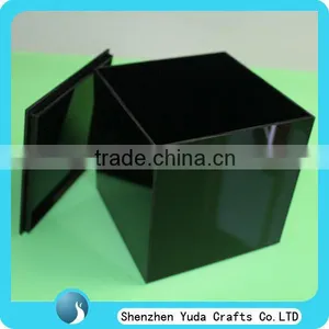 Customized Acrylic Black Cube Display Box Storage Box thumbnail-1